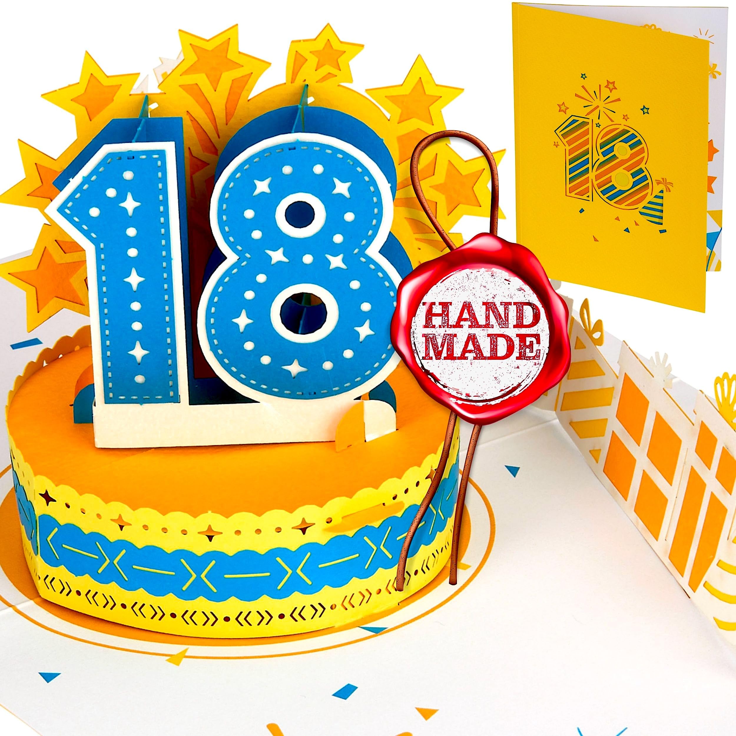 18. Geburtstag Karte 3D Pop Up | Mit Glücksrad & Umschlag | Kreative Geburtstagskarte Für Jungs & Mädchen