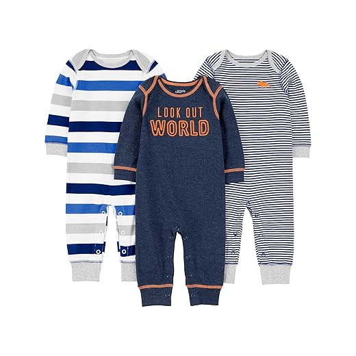 Simple Joys by Carter's Baby Boys' 3-Pack Jumpsuits