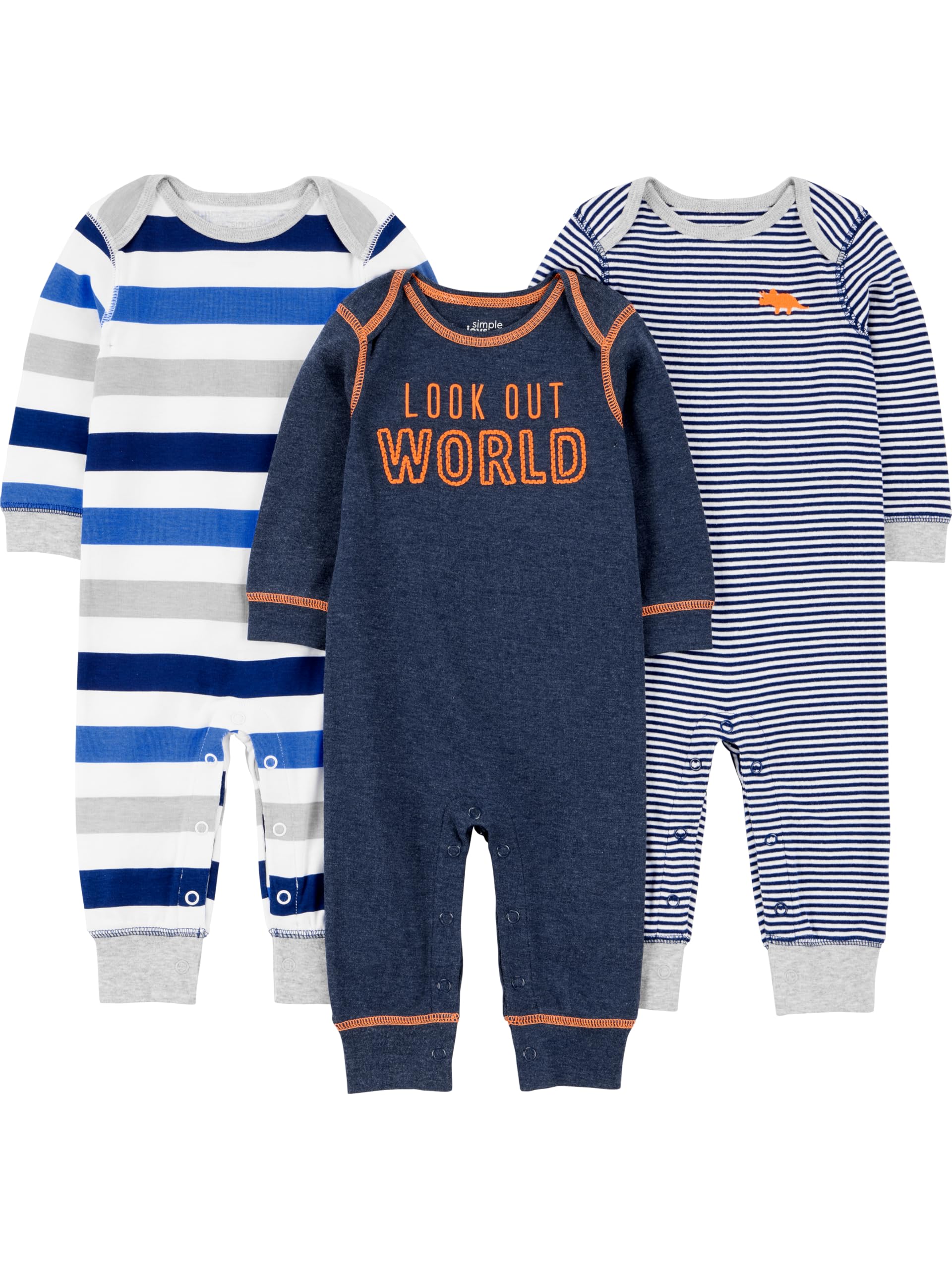 Simple Joys by Carter's baby-boys 3-pack Jumpsuits