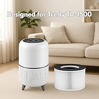 Vista 3 de Nispira TD-1500 Filtros de repuesto True HEPA 4 en 1 para purificador de aire Tredy TD-1500, 4 paquetes
