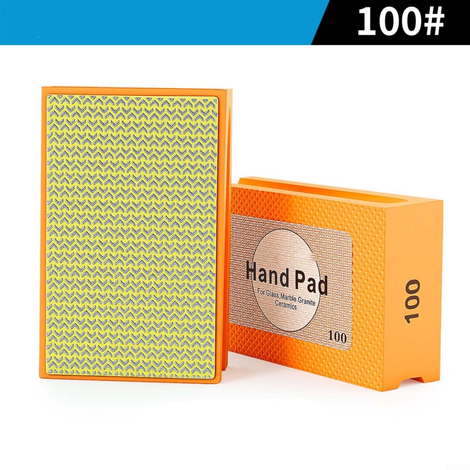 Paquete de 4 bloques de lijado con base de esponja, almohadillas de pulido a mano de grano 60/100/200/400 para uso en seco y húmedo, almohadilla de respaldo ergonómica de espuma para vidrio, madera