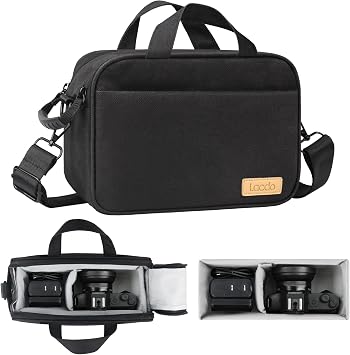 Lacdo Camera Case Bag for 4K Digital Camera, Vlogging Camera Case for Duluvulu, AUREAPIX, VJIANGER, Zostuic, Kasukani Vlog Camera Carrying Travel Storage Bag with Shoulder Strap for Photography, Black