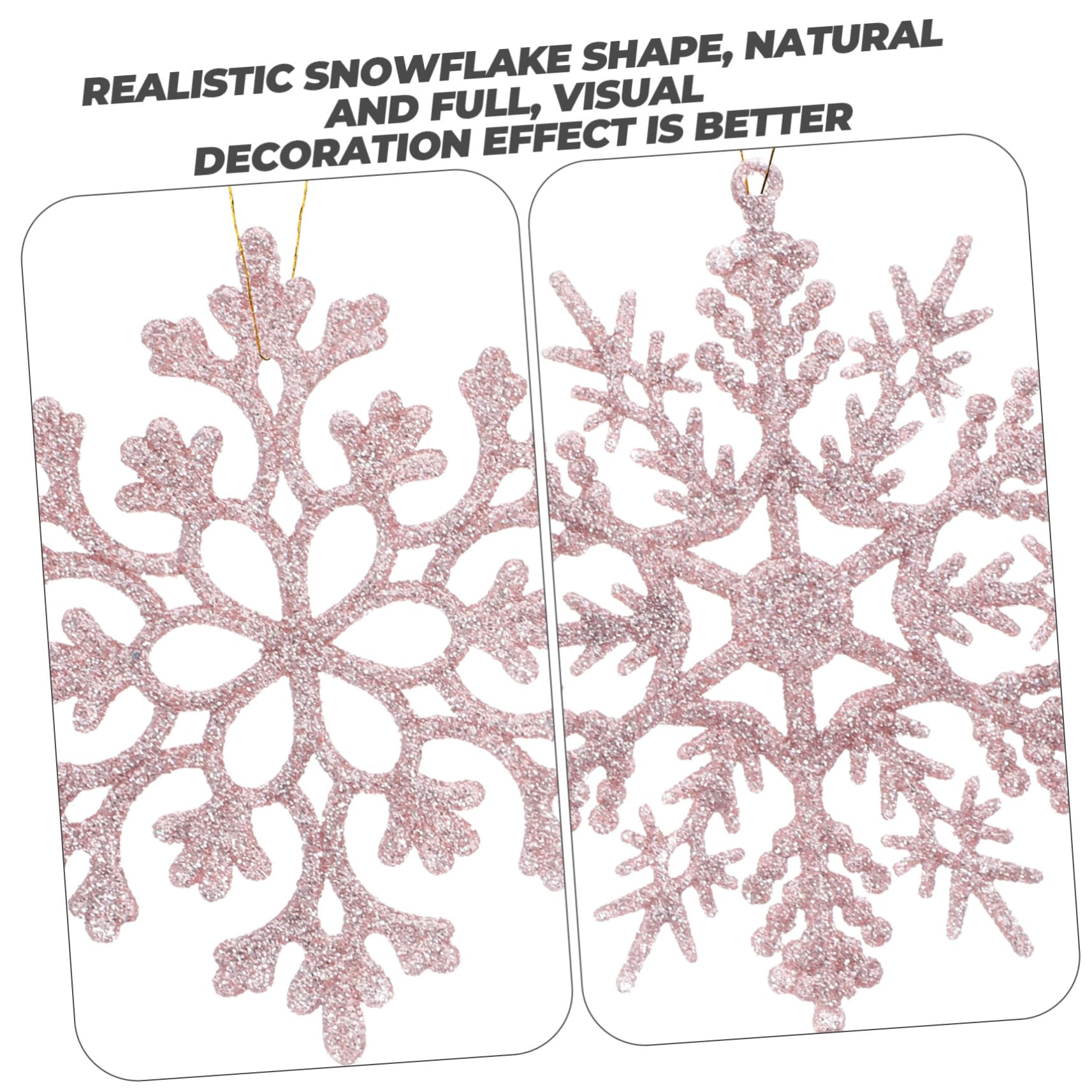 Zerodeko 108stücke Titel Teiliges Weihnachts-Schneeflocken-Dekorationen Aus Glitzernde Hängende Ornamente Für Festliche Anlässe Für Weihnachtsbaum Und Winterpartys