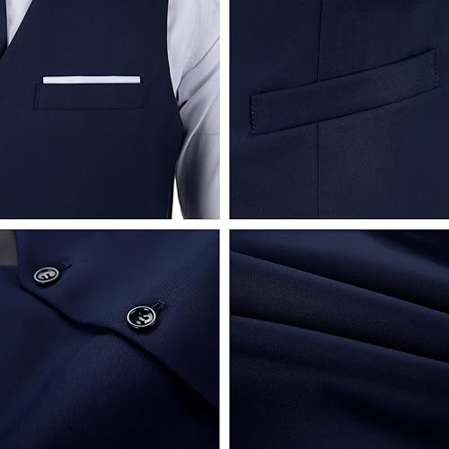 Miniatura 6 de Mens Suit Vest Formal Dress Tuxedo Vests for Men Slim Fit Casual Business Wedding Waistcoat