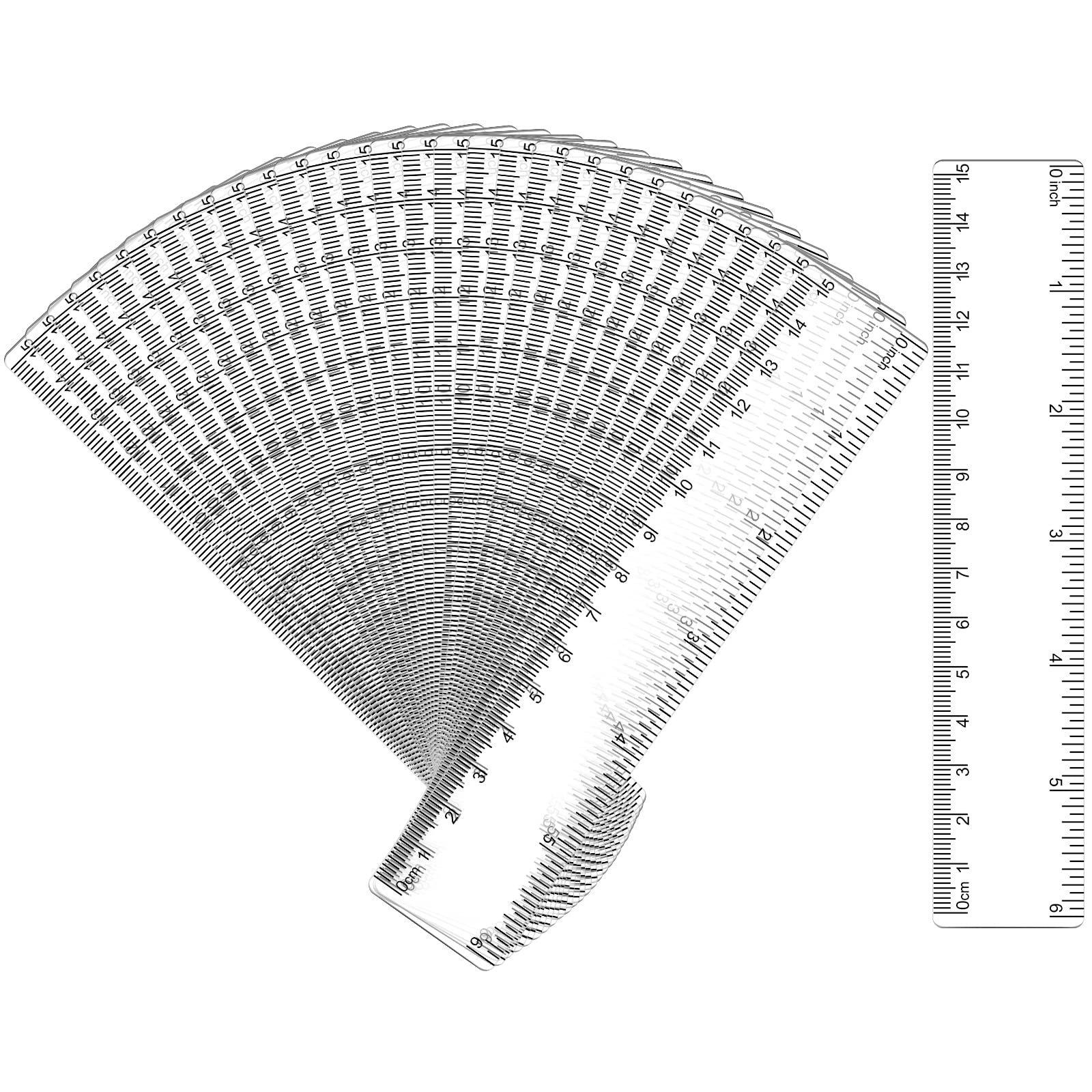 Snapklik.com : 32 Pack 6 Inch Mini Rulers Bulk Plastic Small Rulers