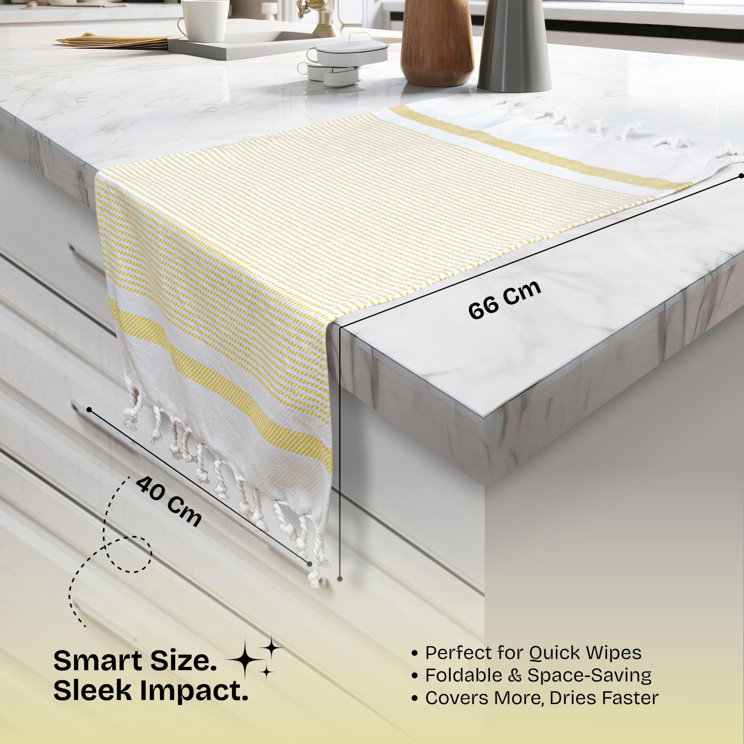 Confezione da 12 strofinacci da cucina turchi giallo limone 40 x 66 cm, 100% cotone, ultra assorbenti, morbidi, ad asciugatura rapida, lavabili, con nappe, per asciugare i piatti