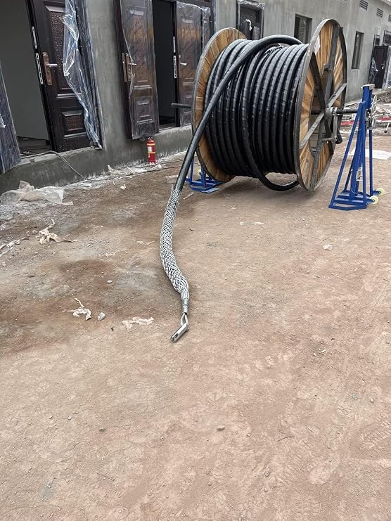 Wire & Cable Mesh Pulling Grip, Single Head Cable Pulls, Suitable for Light & Heavy Cables (115-127mm)