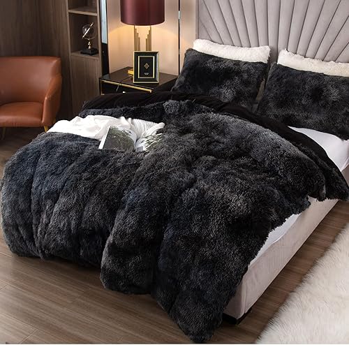 Miniatura 2 de EMME Juego de funda de edredón mullida de lujo, tamaño individual, juego de funda de edredón esponjosa para cama individual, fundas de edredón