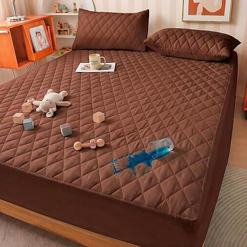 Miniatura 7 de Funda de colchón, funda de colchón impermeable, tamaño completo, ultrasuave y transpirable, lavable a máquina, adecuada para el hogar, dormitorio y