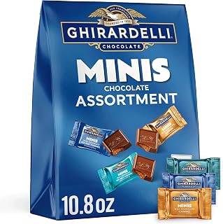 GHIRARDELLI Minis Chocolate Assortment, 10.8 oz Bag Premium Individually Wrapped Mini Chocolate SQUARES