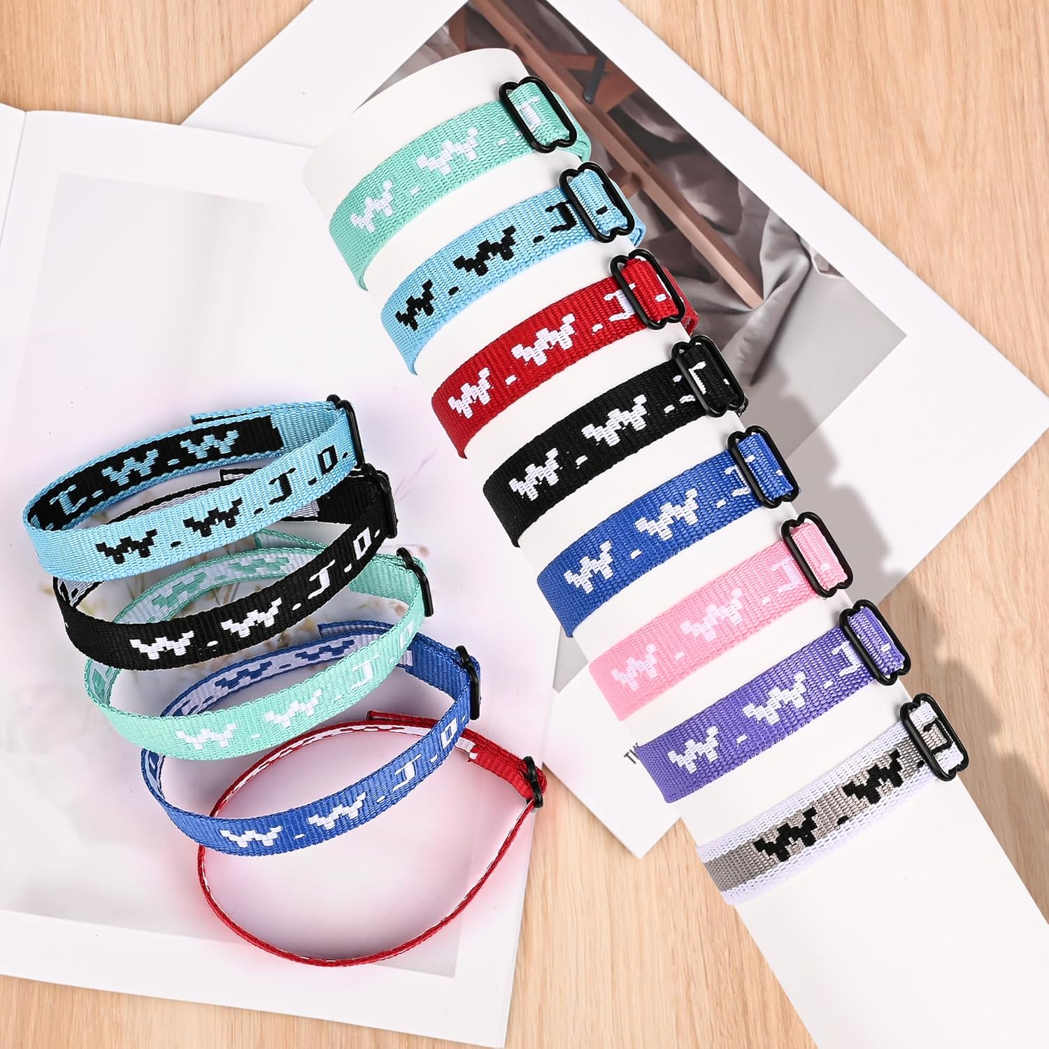 WWJD Christian Bracelet Pack for Women Men, Christian Jesus Gifts Adjustable Wristbands, WWJD Bracelets Bulk - What Would Jesus Do Bracelet