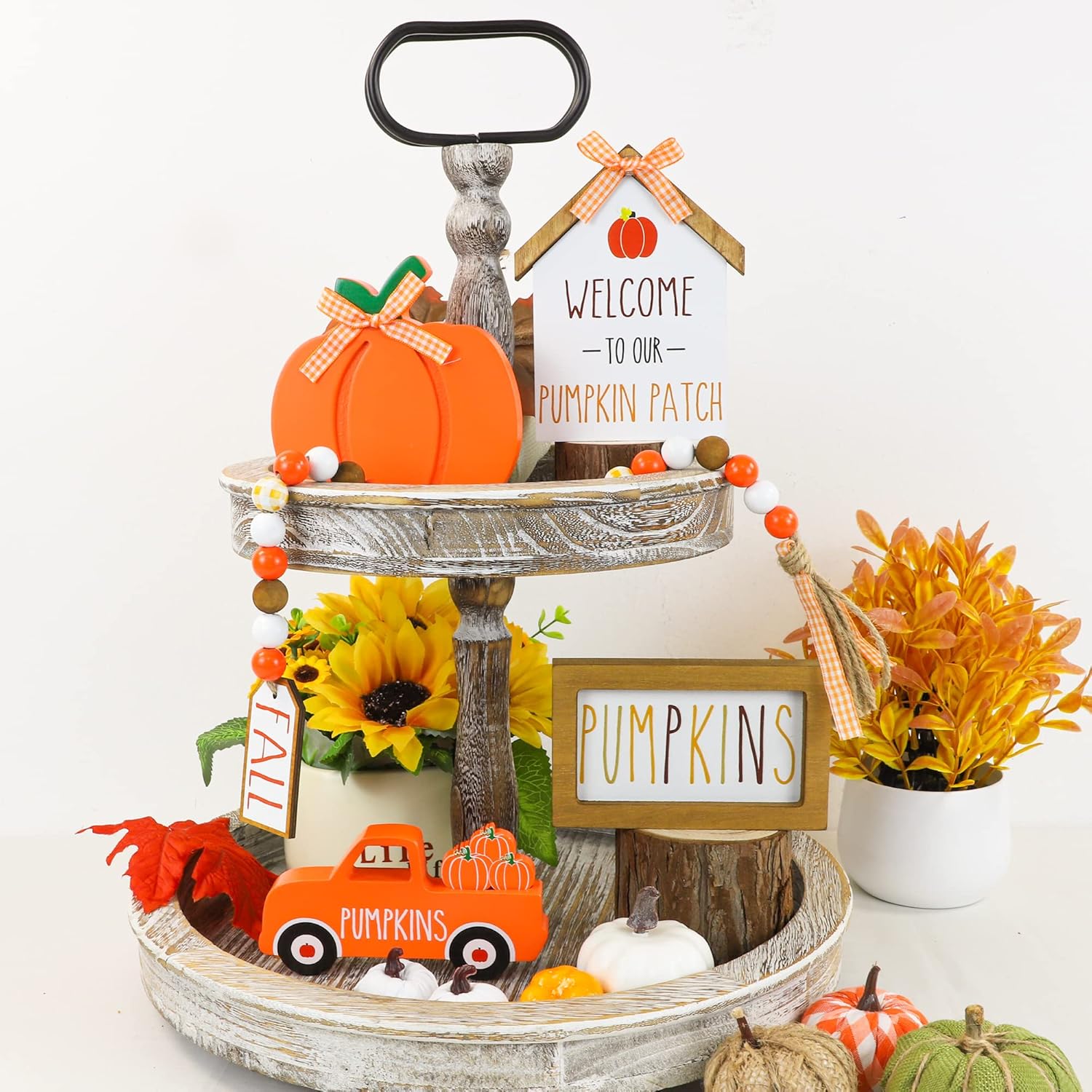 Fall Decorations for Home Fall Tiered Tray Decor set with