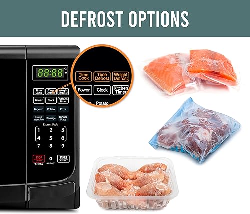 Miniatura 6 de Farberware Microondas para encimera de 900 vatios, 0.9 pies cúbicos - Horno microondas con iluminación LED y bloqueo para niños, perfecto para