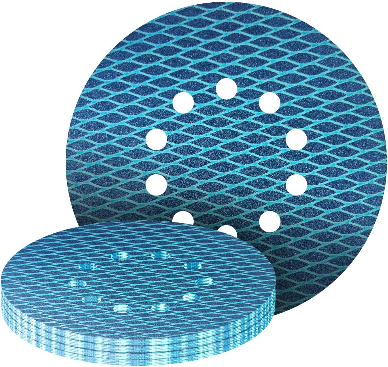 20 PCS 225mm Sanding Discs, 10-Hole Grits 120 Sanding Pads, Manual Electric 225mm Disc Sander for Drywall Walls, Reduced Clogging