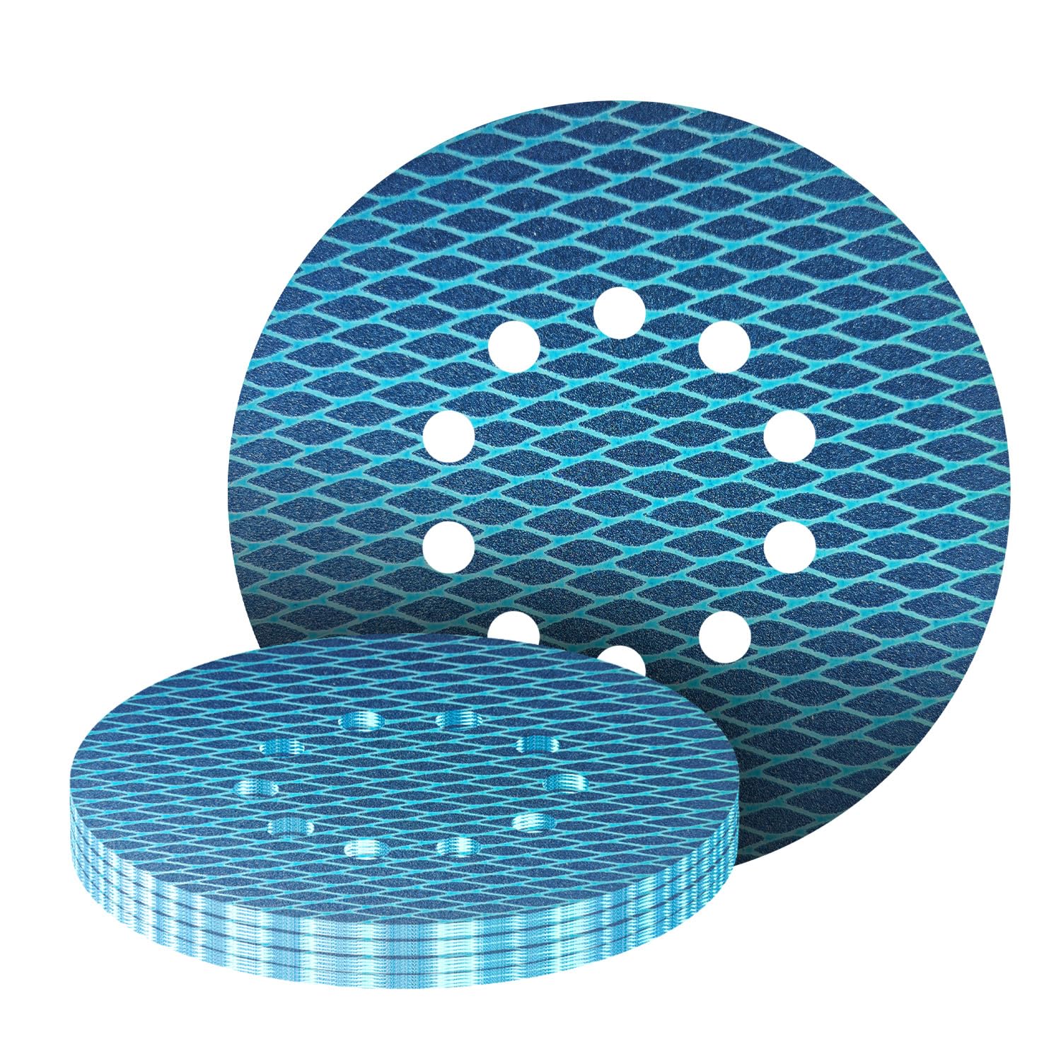 GZKTY 20 PCS 225mm Sanding Discs, 10-Hole Grits 120 Sanding Pads, Manual Electric 225mm Disc Sander for Drywall Walls, Reduced Clogging