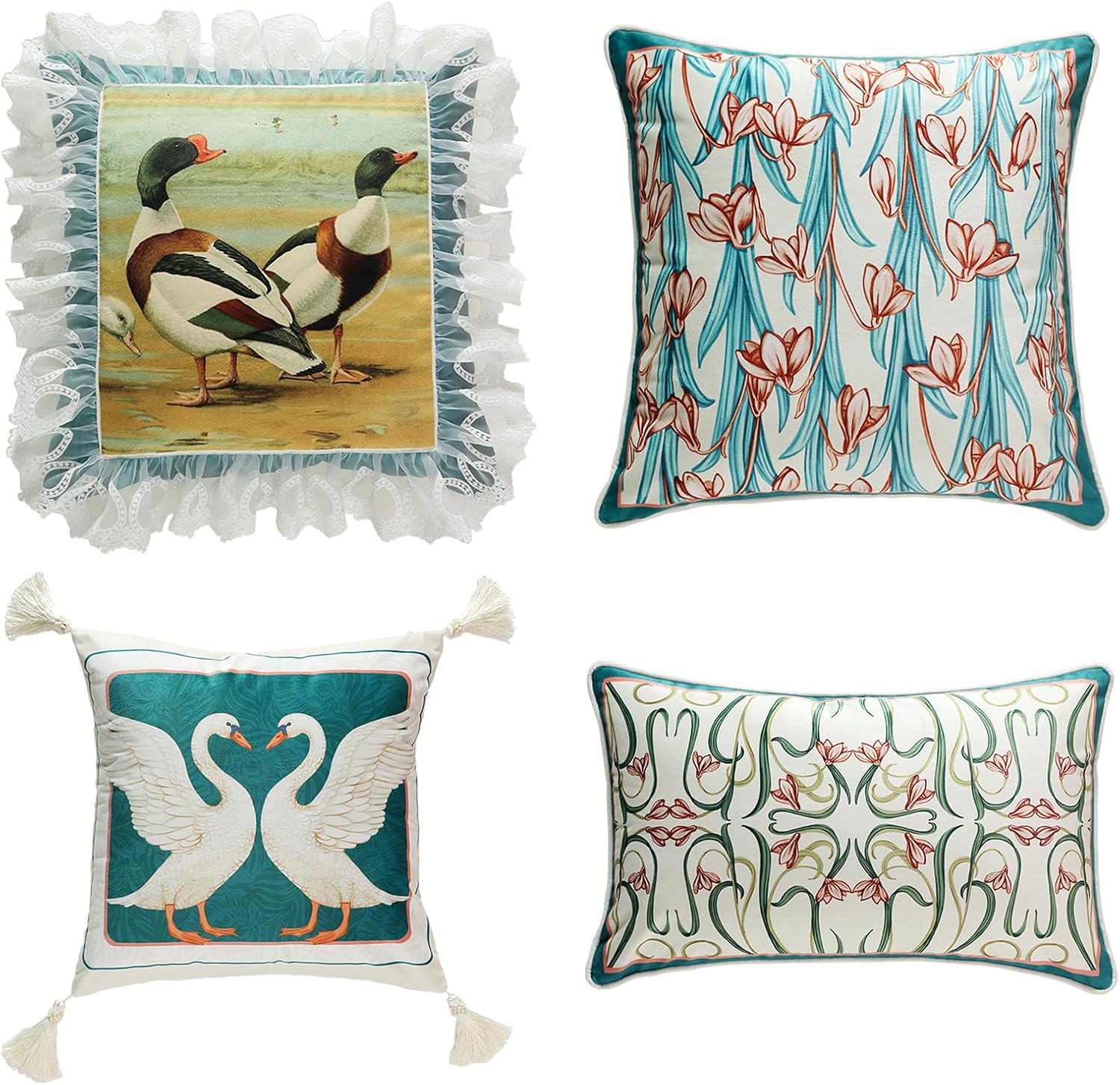 patdrea Throw Pillow Covers Velvet Pillow Cover Decorative Pillowcase Soft Cushion Cover with Zipper for Couch Sofa Patio Chair Bedroom Home Car Decor 4 PCS