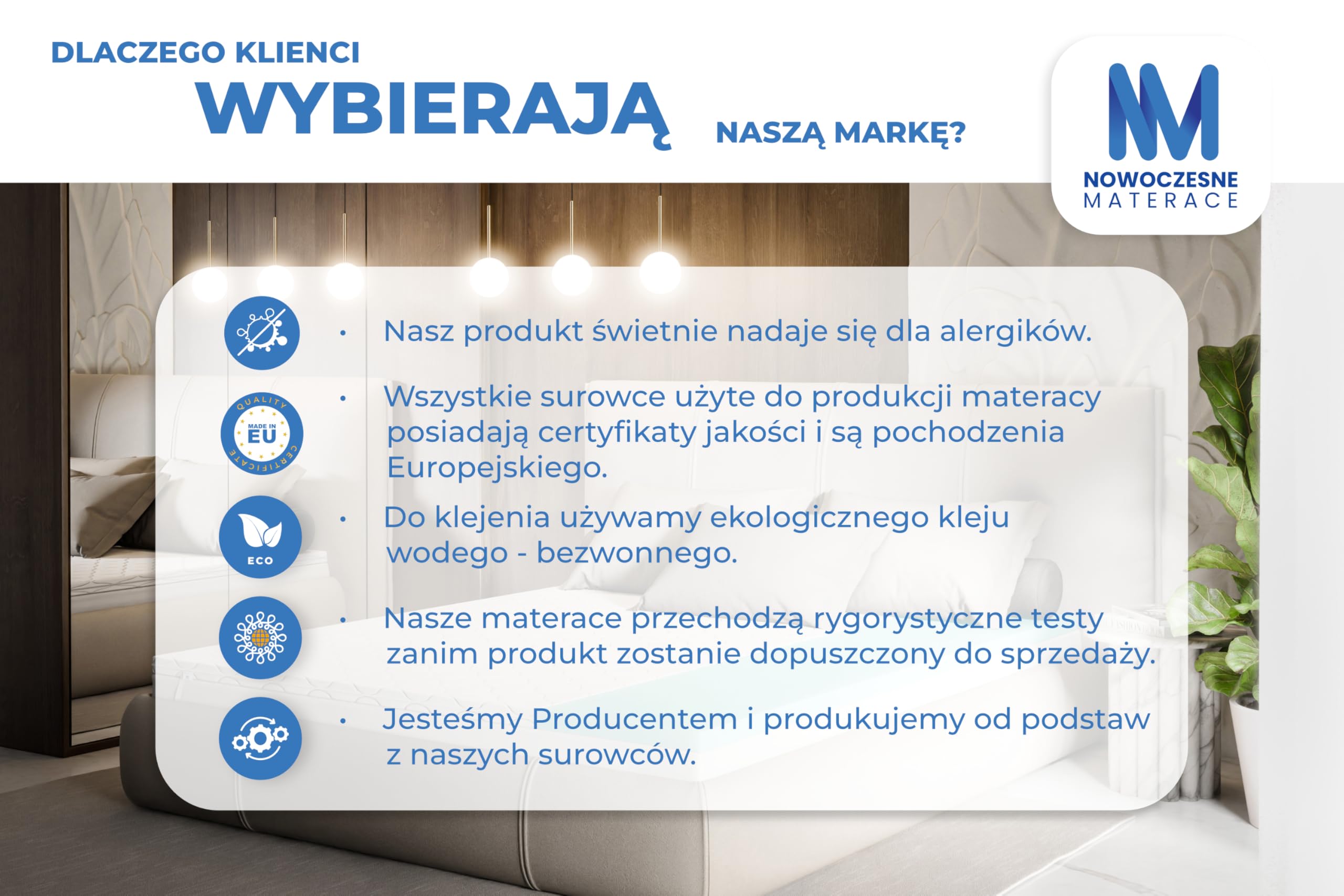 Materac nawierzchniowy 90x200 VISCO 4 nakładka na materac topper miękki 24h
