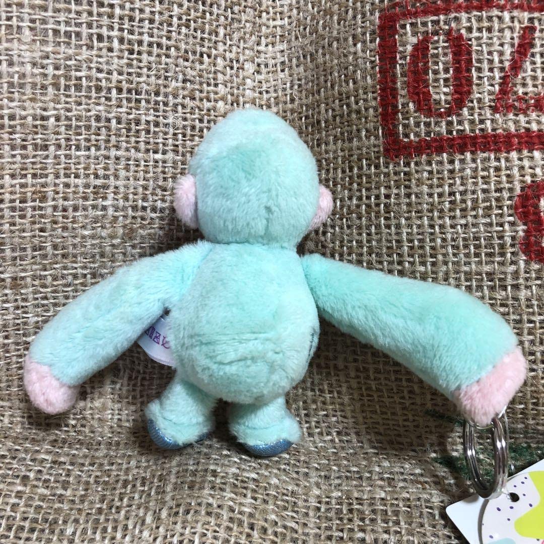 Amazon.co.jp: NICI ぬいぐるみキーリング 緑 ゴリラ グリッターハート