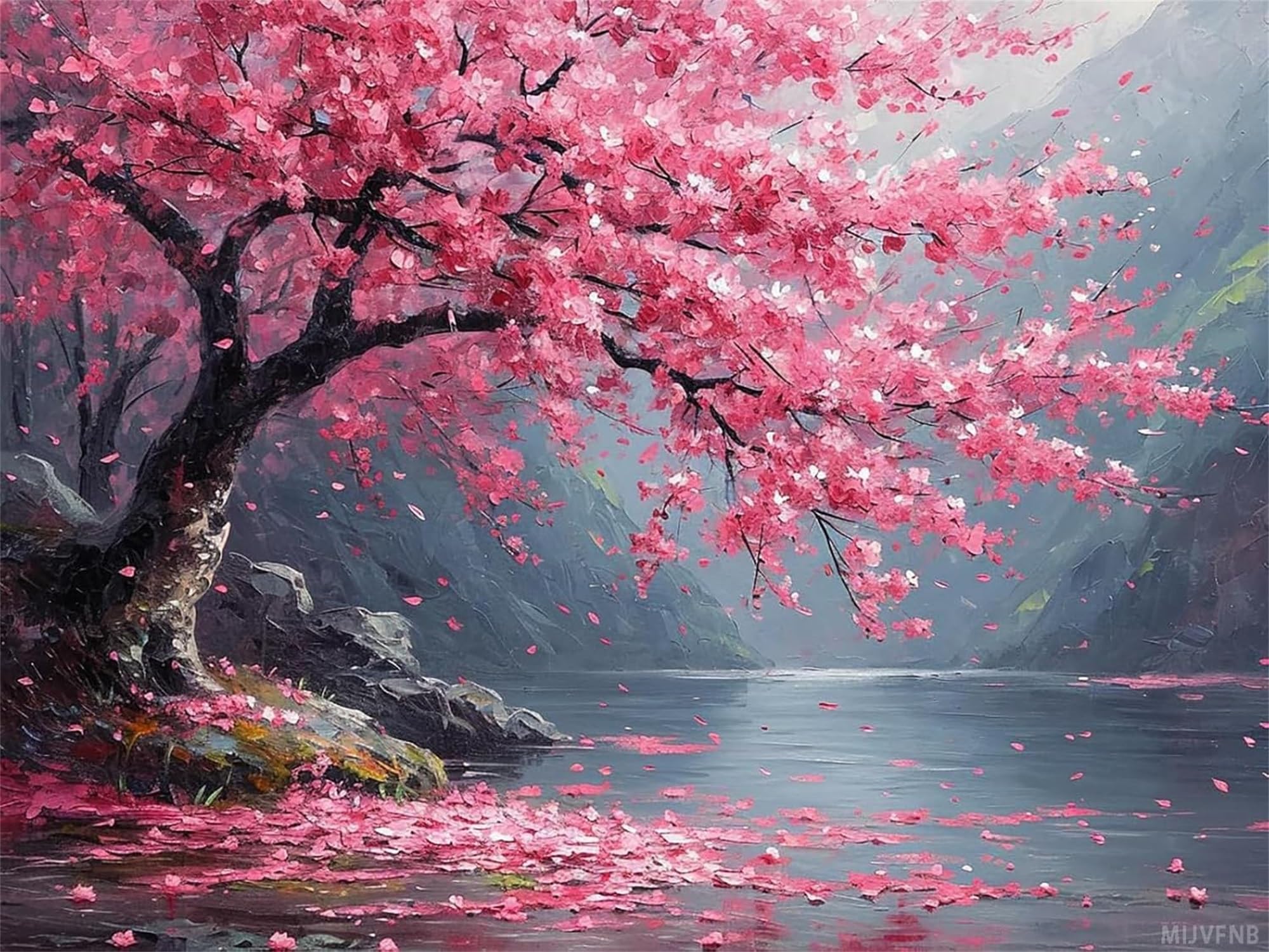 Xiangxujia Tree Paint By Numbers For Adults,Diy Painting Kits For Adult,Color By Numbers,Paint By Number Canvas Crafts Watercolor For Beginner Home Decor (Tree)