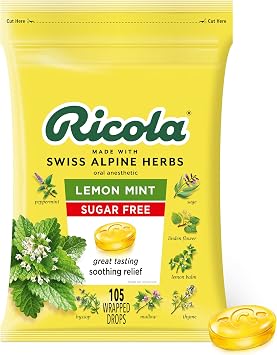 Ricola Sugar Free 105ct Lemon Mint & 45ct Berry Medley Throat Drops Bundle