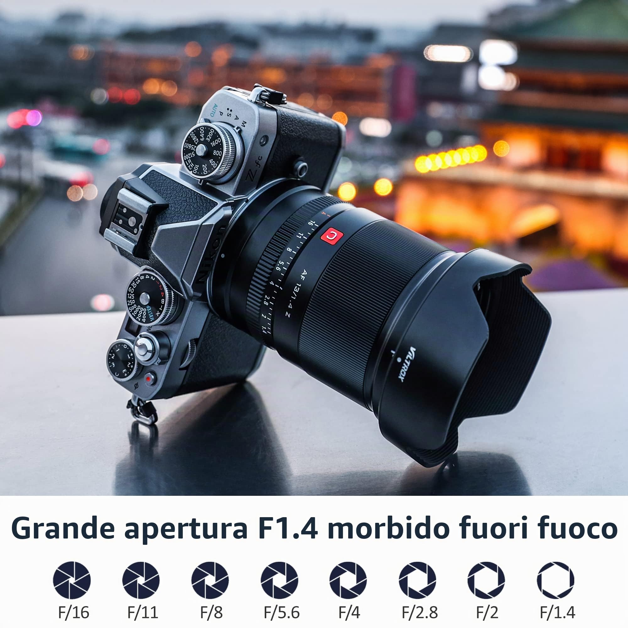 VILTROX 13mm f/1.4 Z Mount Obiettivo Grandangolare per Nikon Z50 Z30 Z6II Z7II Z6 Z7, Messa a Fuoco Automatica APS-C Nero