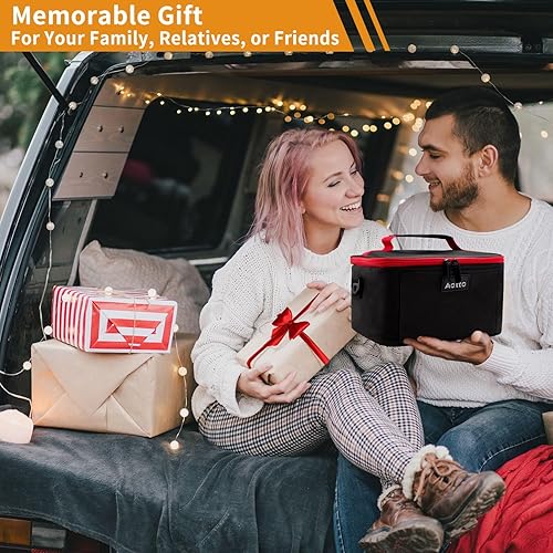 Miniatura 6 de Calentador de alimentos portátil para automóvil, 12 V, 24 V, 110 V, 3 en 1, mini microondas, eléctrica, para recalentar y cocinar comidas en