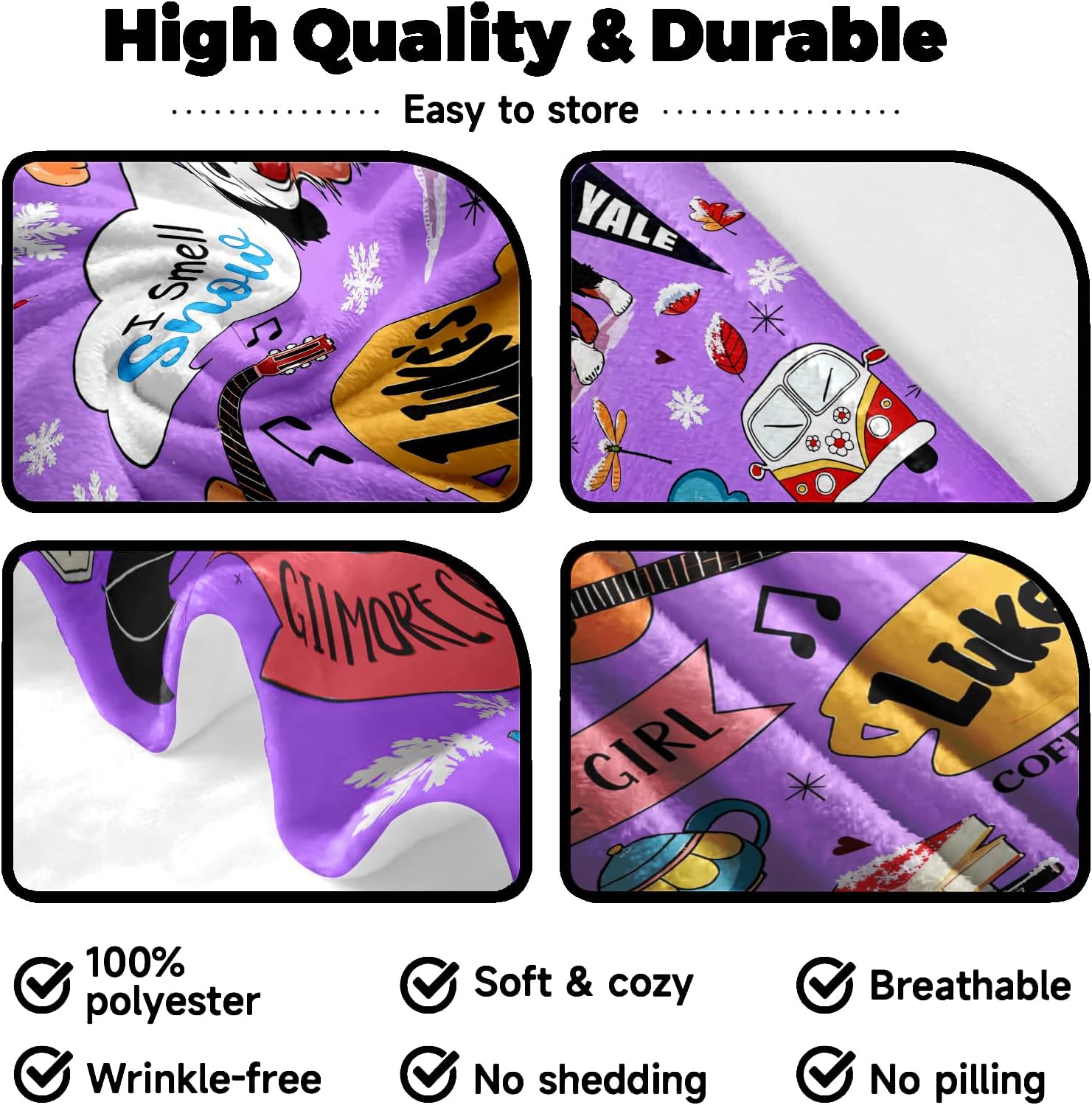 Luxurious Flannel Blanket Featuring Girls Inspired Design, Ideal for TV Girl Fans and Gift Merchandise, Super Soft Cozy Throw for Bedroom Living Room, Machine Washable Easy Care