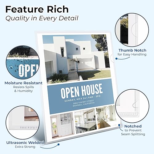 Miniatura 3 de Dunwell Clear Folders for Documents, Plastic 8.5x11 File Sleeves for Document Protection, Filing, Storage, Organization (36 Pack) Transparent