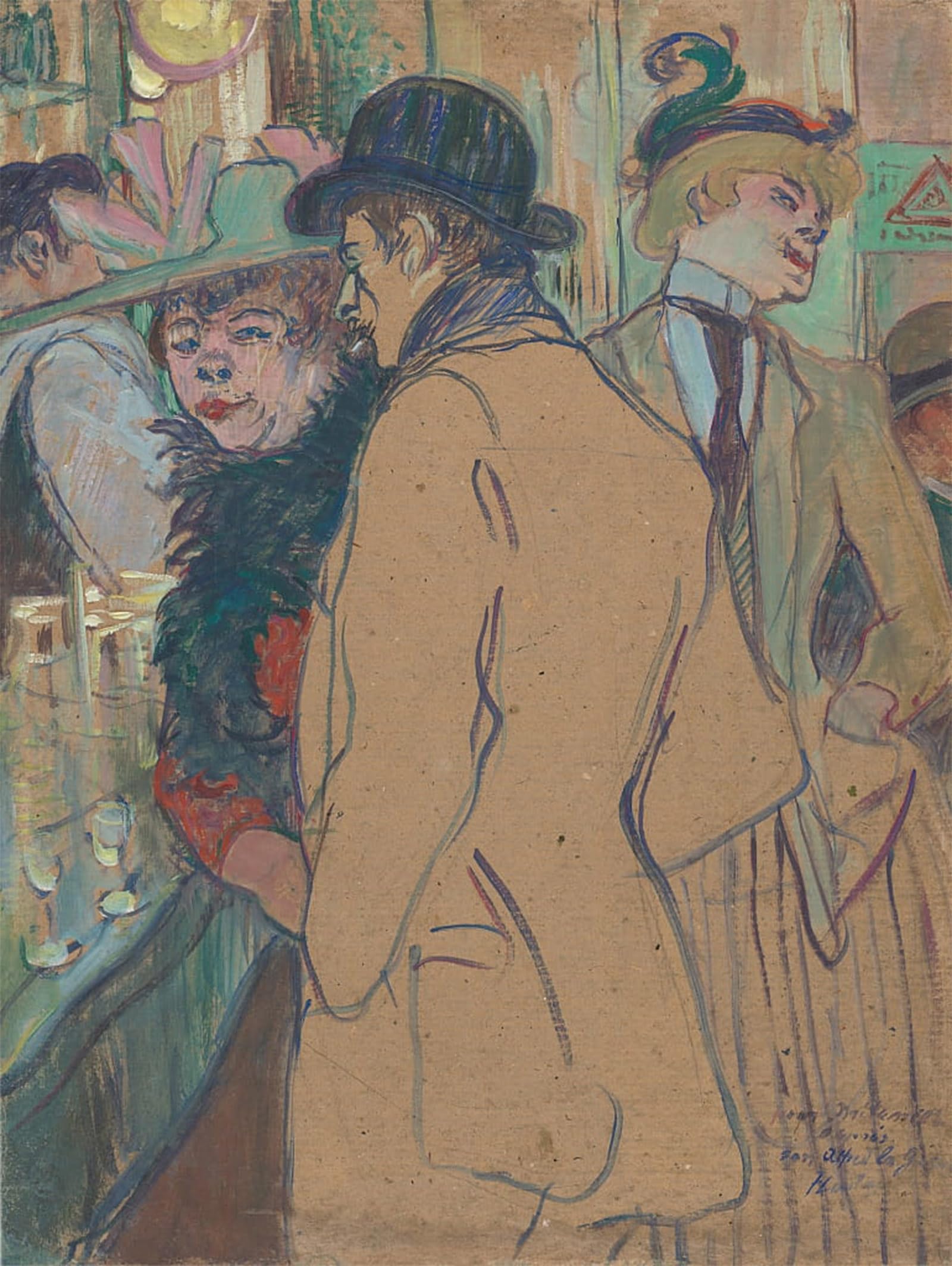 ARTXLXXBN Famous Painting Art Wall Decor Abstract Art Picture Alfred La Guigne by Henri De Toulouse Lautrec Animal Pictures for Home Decor 60x90cm