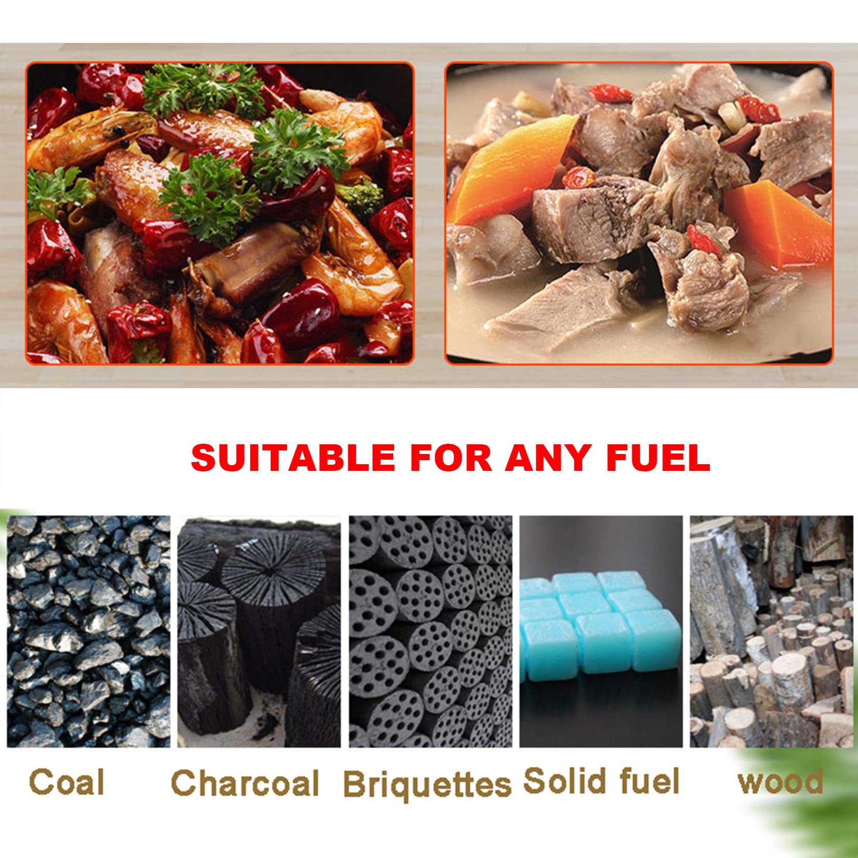10KW Ghisa Fumogeno Stufa A Legna, Riscaldamento/Cottura Stufa A Pellet, Risparmio Energetico Gassificato Combustione Secondaria Liner,Silver