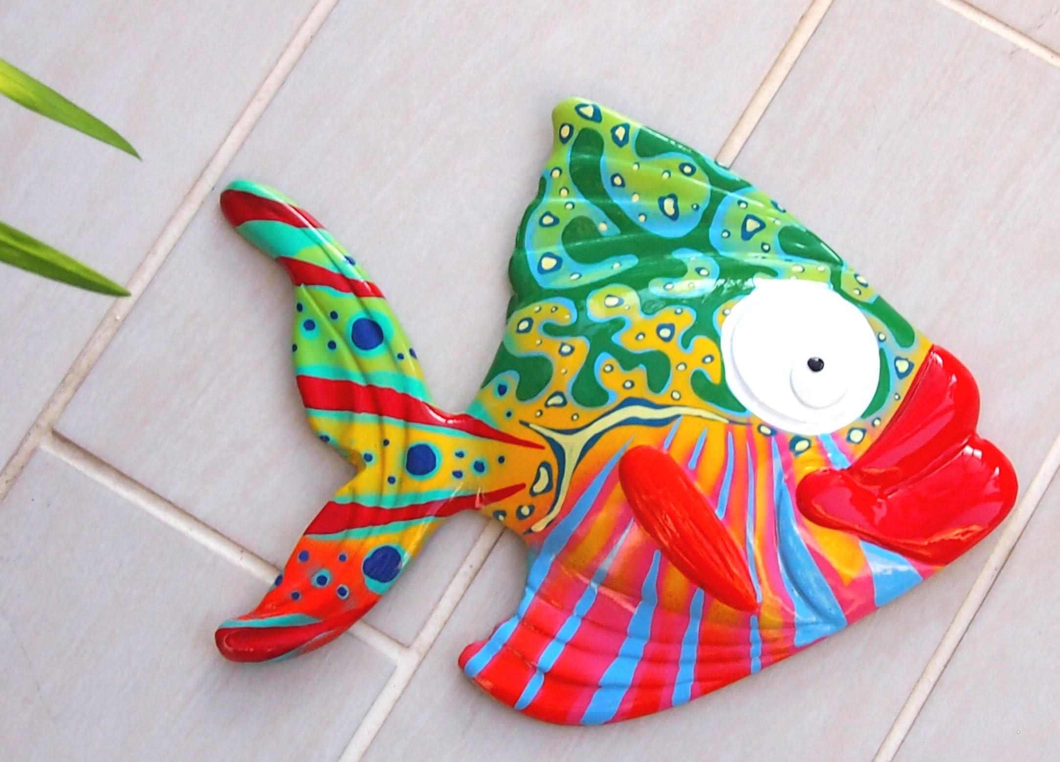 JanyartSweet Lip Fish Wall Decoration Resin add Fiberglass Decor'