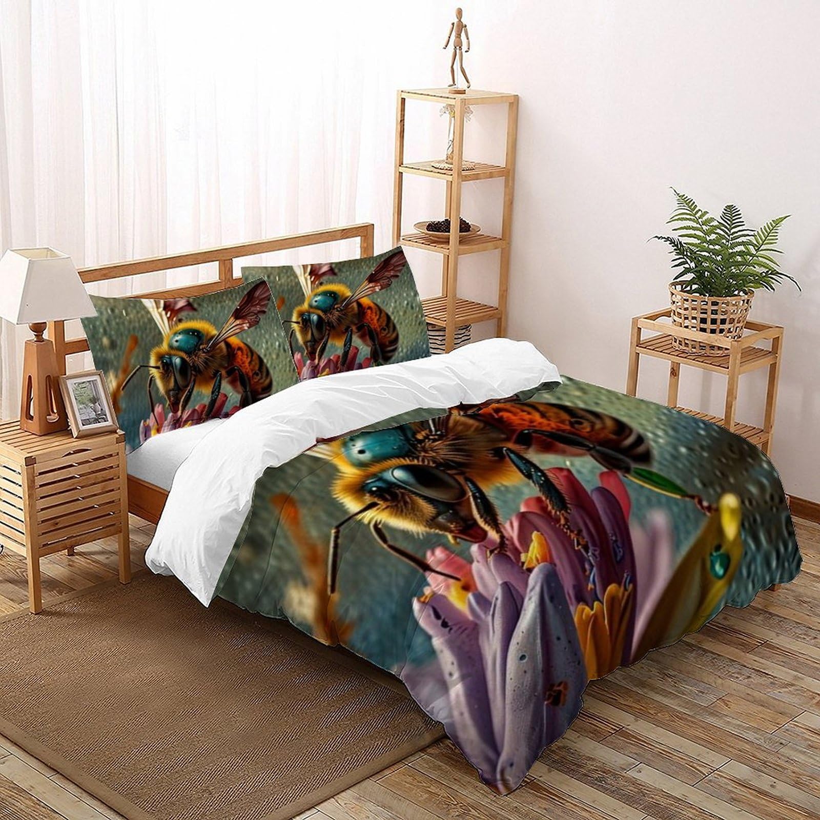 Housse de couette animaux volants 220x240 pour une chambre d'enfant ludique