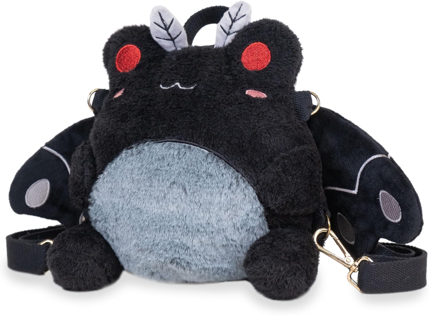 Cuddle Barn PlushGoals - Mothman Wawa Backpack Stuffed Animal Kawaii Cute Fuzzy Plush Bag Crossbody, 9 inches - Image 4