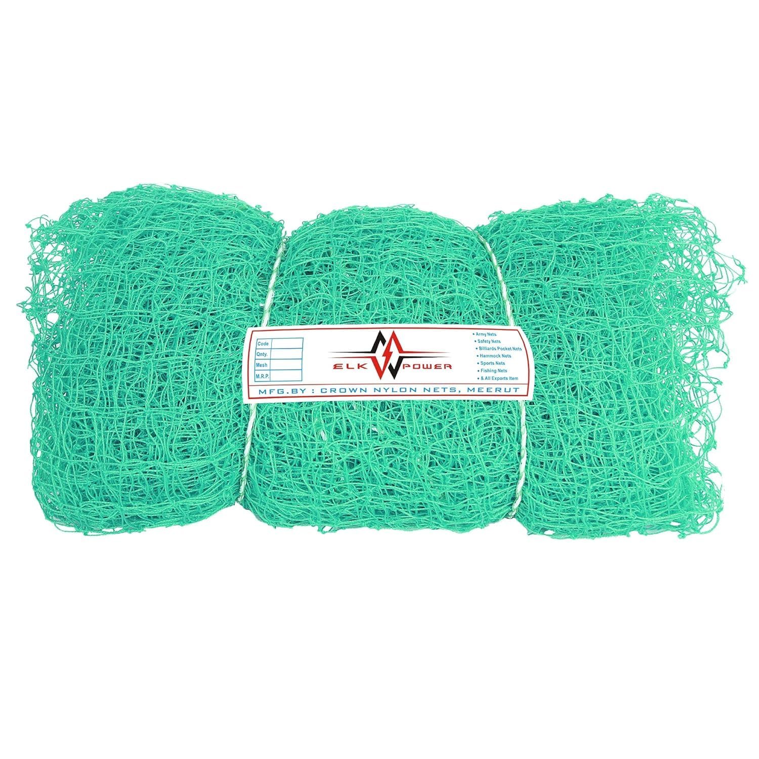 Elk Power GRN-20X10 Cricket Net – 20x10 Ft Heavy-Duty Green Nylon Practice Net | UV Resistant & Weatherproof Outdoor Training Net for Cricket Practice | Tearproof Sports Net for Grounds & Backyards-image-36