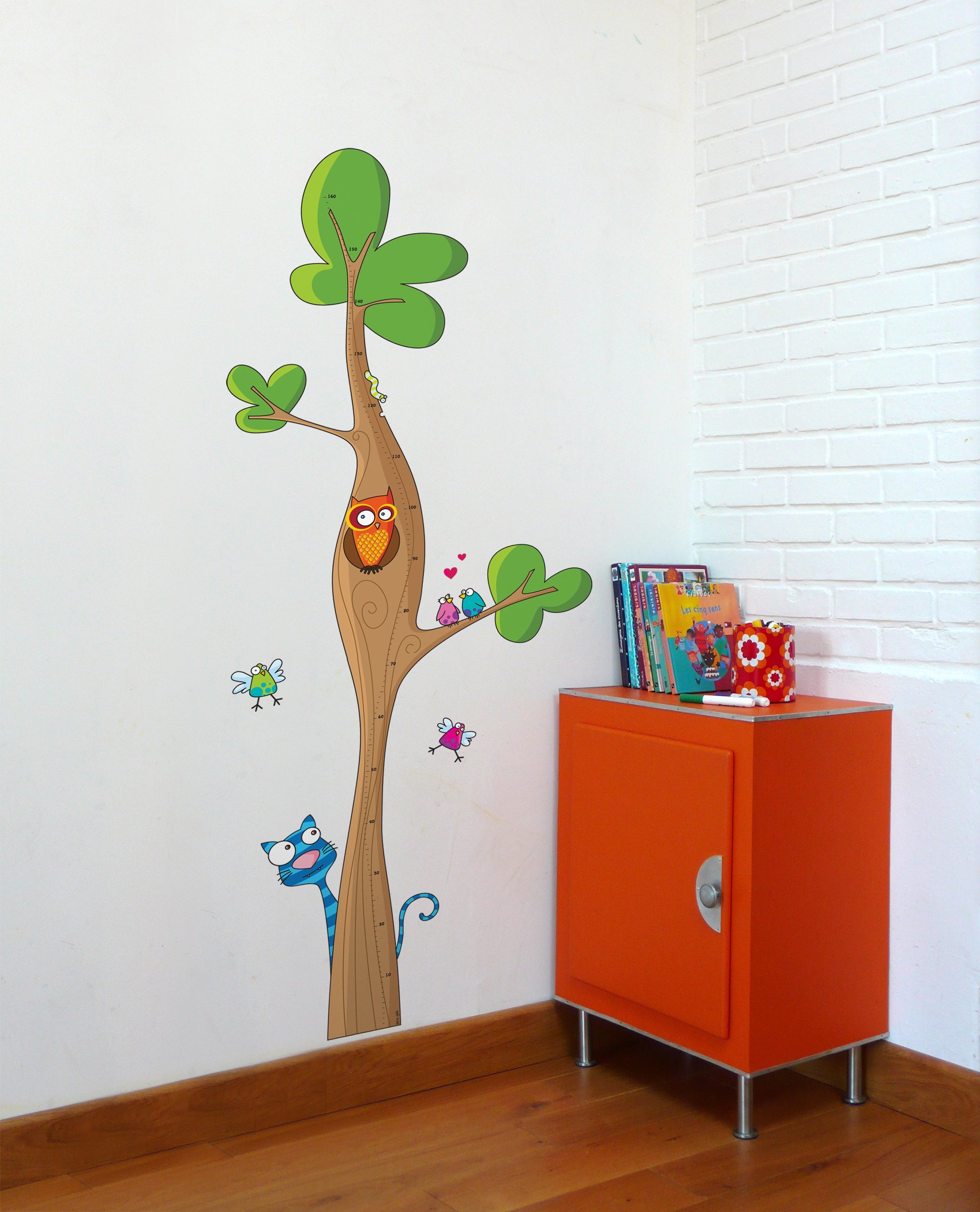 AdzifTree Height Gauge Wall Decals, Multicolored