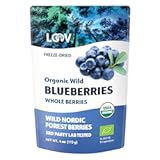 LOOV Wild Organic Dried Blueberries, No Added Sugar, No Added Oil, 4 Ounces, Freeze Dried Blueberries Organic From Nordic Forests, 100% Whole Fruit Wild Blueberries, Non-GMO, Unsweetened Dried Fruit