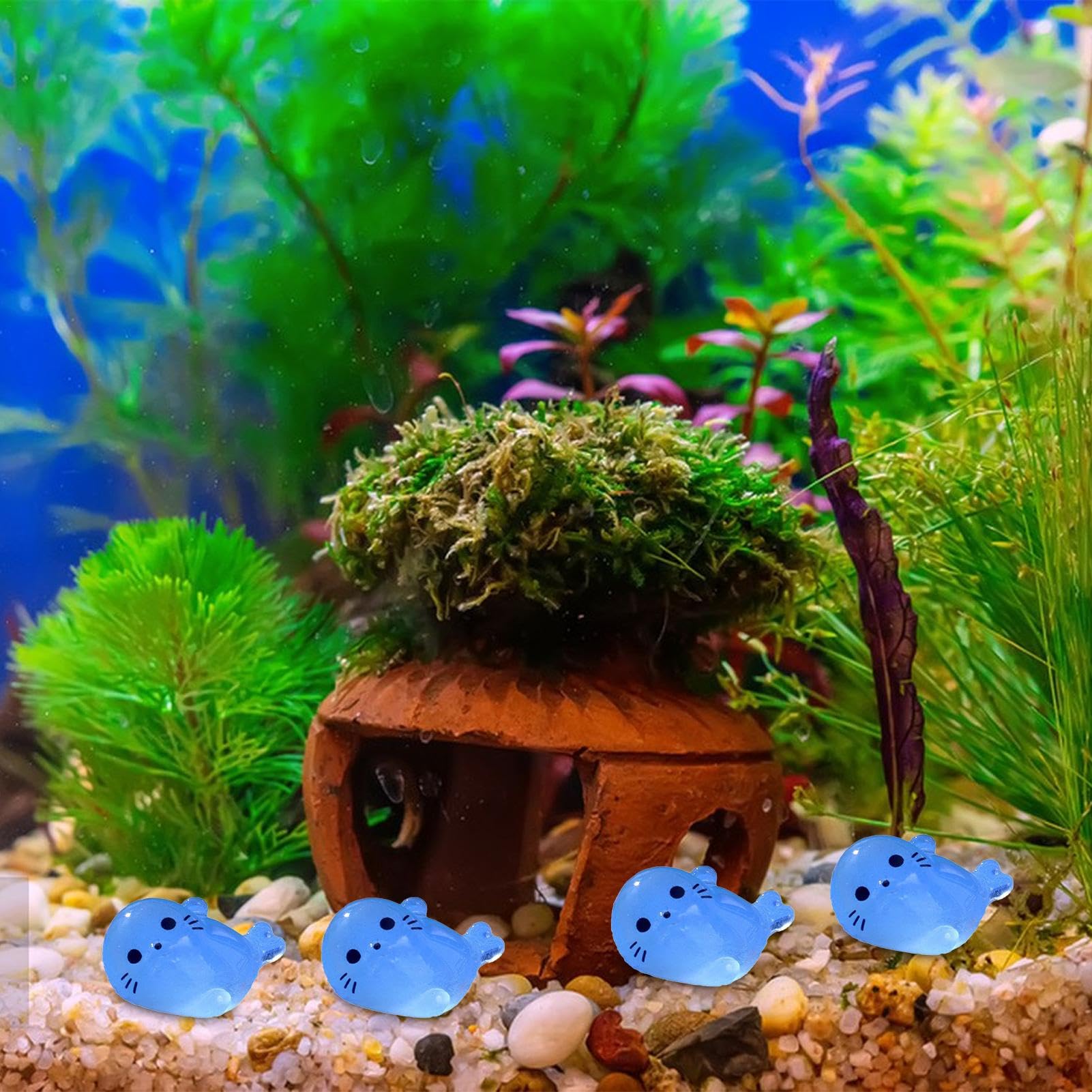 Set 60 Animali In Resina Luminosi - 6 Stili Miniaturi Per Decorazioni A