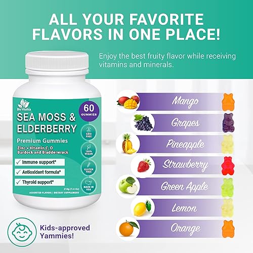 Miniatura 5 de BIO VITALICA Gomitas de saúco y gomitas de champiñones de musgo marino (paquetes)