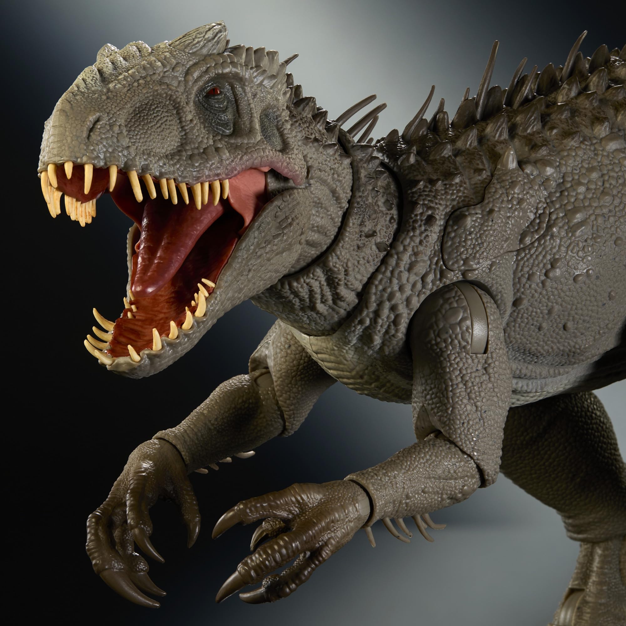 Mattel Jurassic World Hammond Collection - Indominus Rex, dinosauro articolato di 66 cm ispirato al film, con artigli intercambiabili inclusi e impianto di localizzazione, 8+ anni, JKG98