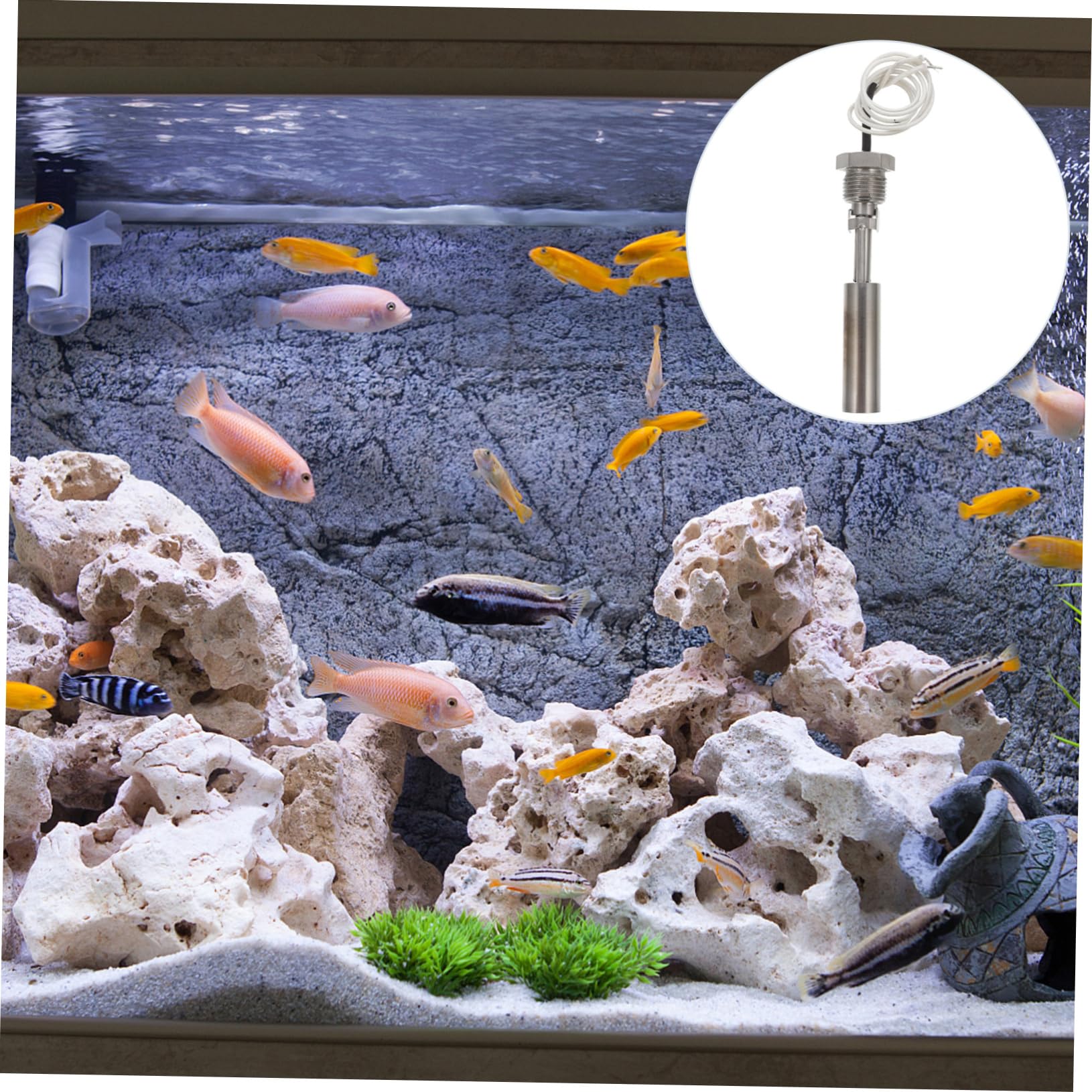 Cabilock 2 Pezzi Interruttore A Galleggiante A Becco D'Anatra Per Acquario Serbatoio Per Pesci Galleggiante Serbatoio Sfera Indicatore Digitale Del Livello Dell'Acqua Per