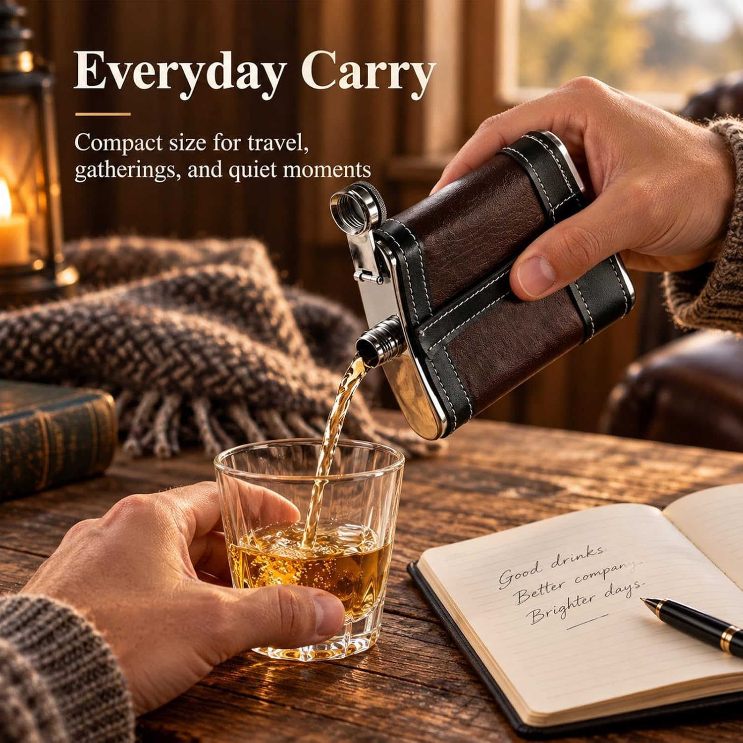 ycldlo8oz Stainless Steel Liquor Flask 1-Pack