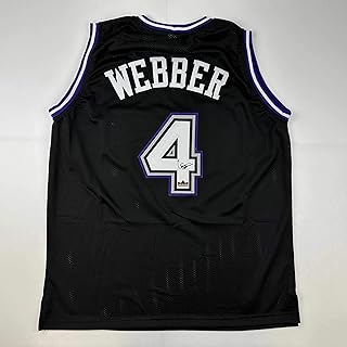 Facsimile Autographed Chris Webber Sacramento Black Reprint Laser Auto Basketball Jersey Size Men's XL