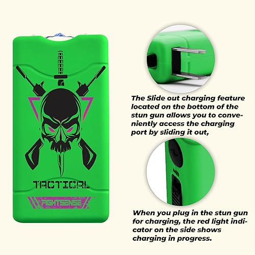 Miniatura 53 de FIGHTSENSE Mini pistola paralizante de 35 mil millones de súper resistente para defensa personal con linterna LED brillante, batería recargable