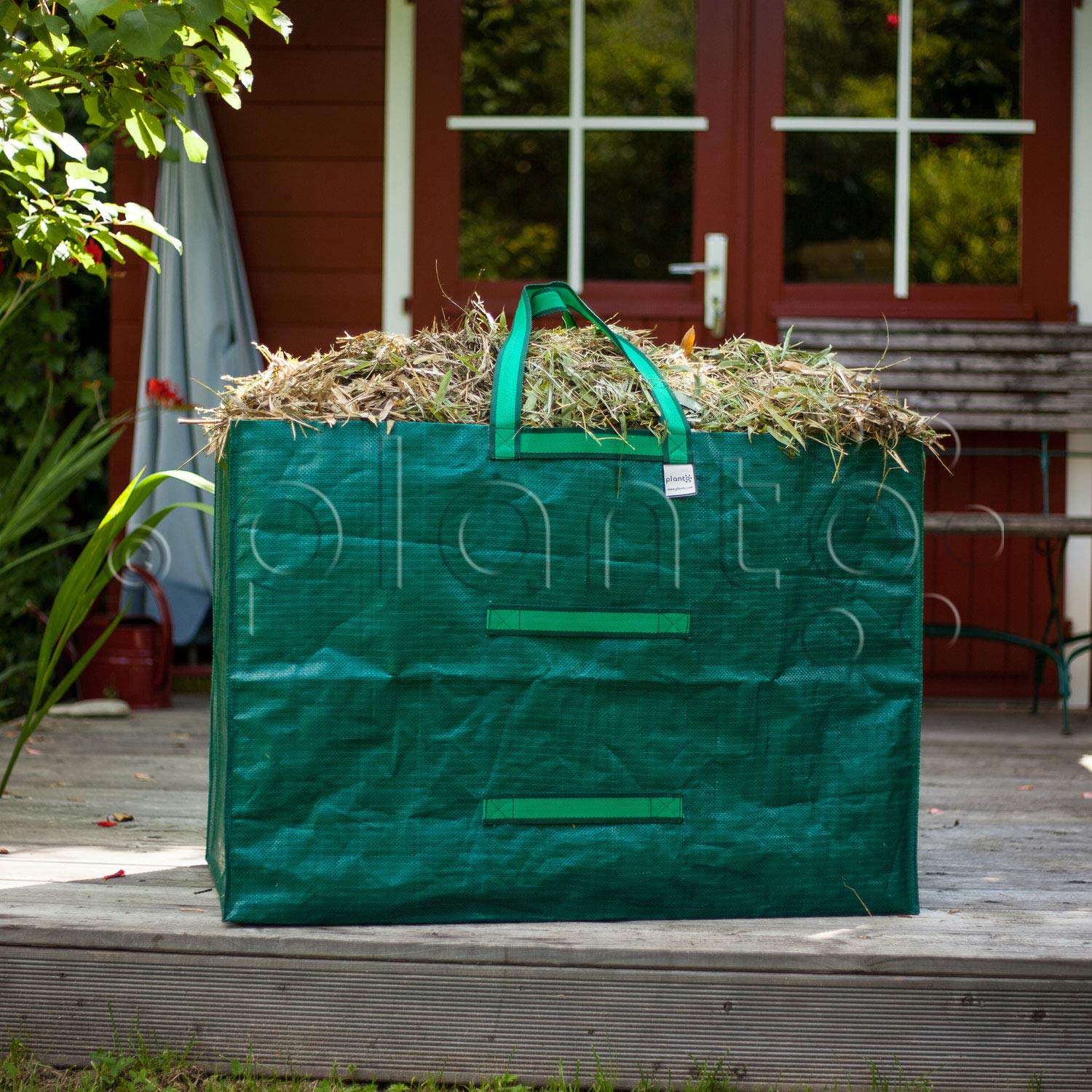 planto Jumbo Gartensack Gartenabfallsack Gartensammler Gartentasche Abfallsack Gartentaschen für Gartenabfall Laubsack in Profi-Qualität (250 Liter; Maße: ca. 87 x 60 x 48 cm) 2 Stück