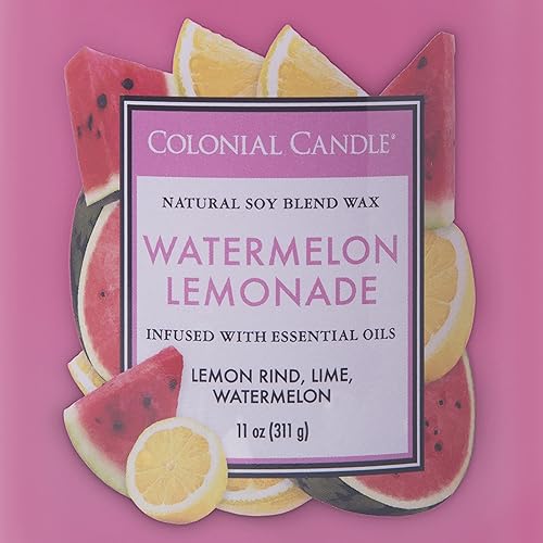 Vista 214 de Colonial Candle Vela perfumada en frasco, cilindros clásicos, brillo navideño, 2 mechas, 19 onzas, morado
