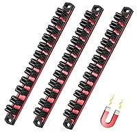 Vista 9 de WORKPRO Magnetic Screwdriver Organizer and Wrench Organizer, Aluminum Rail Magnetic Tool Organizer, Tool Holder, Toolbox Organization, 36-Slot