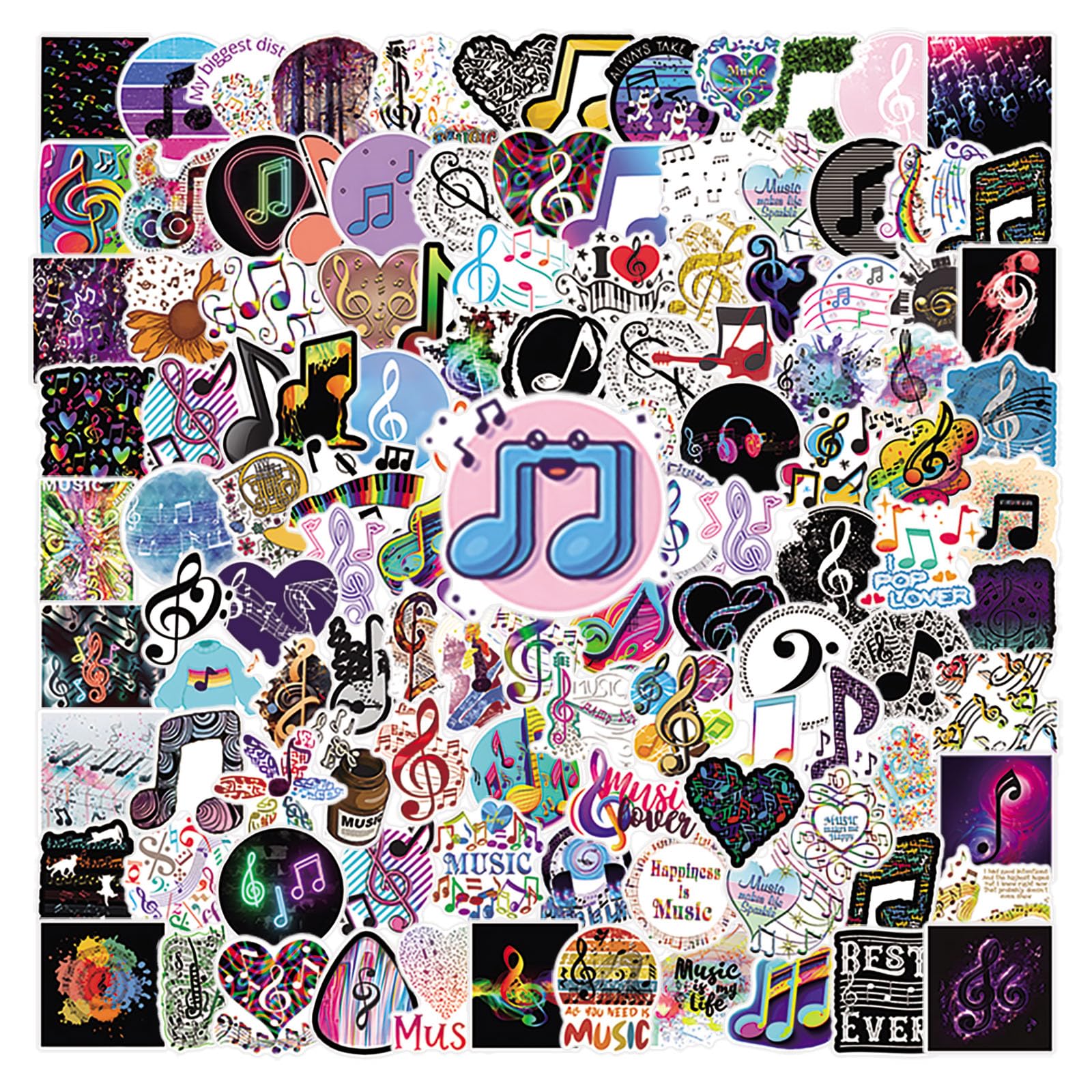 200 autocollants de musique en vinyle imperméable pour personnaliser vos objets