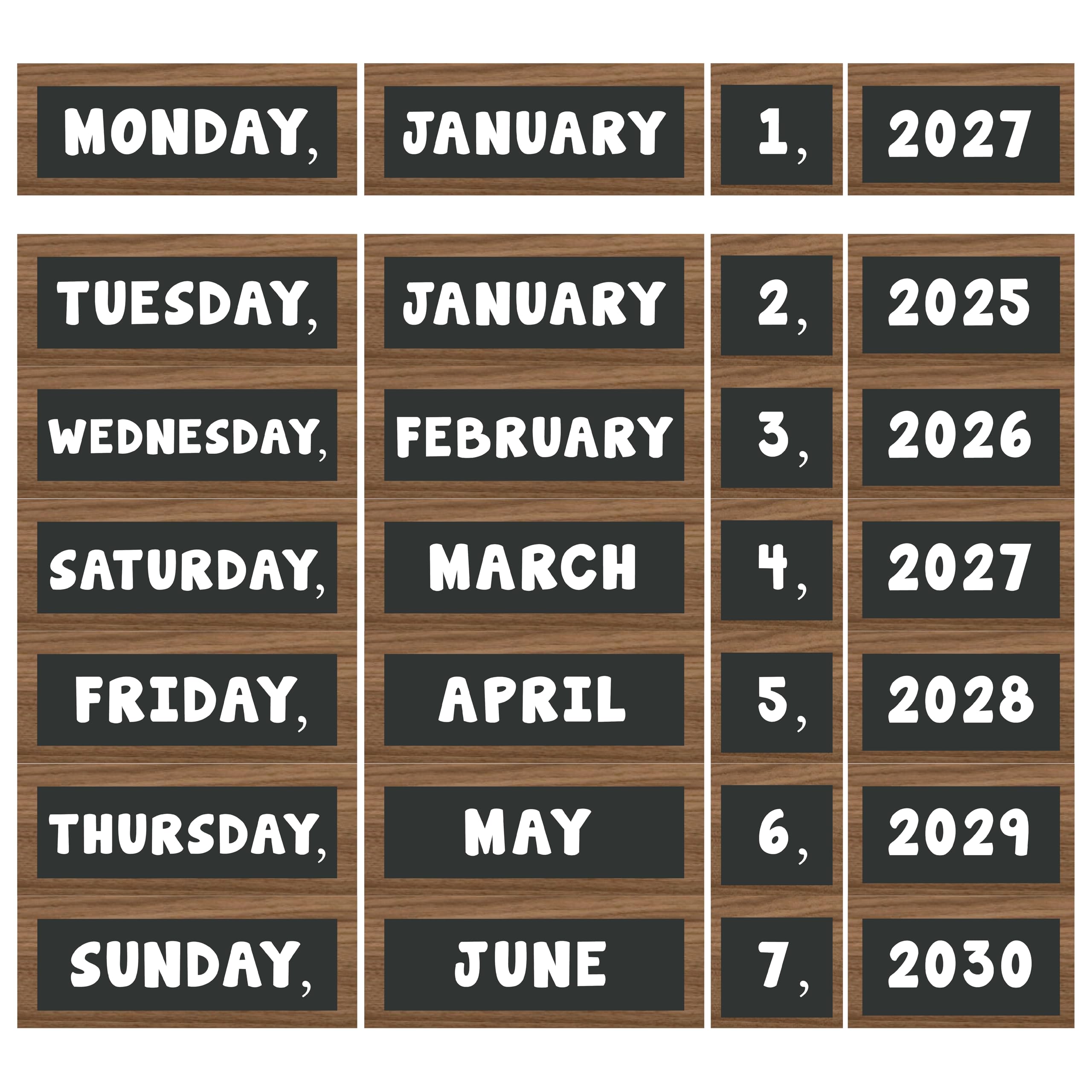 Boho Flip Kalender Pinnwand Set Mit 56 Datumskarten – Verstellbarer Halter, Für Klassenzimmer, Home Office & Dekoration