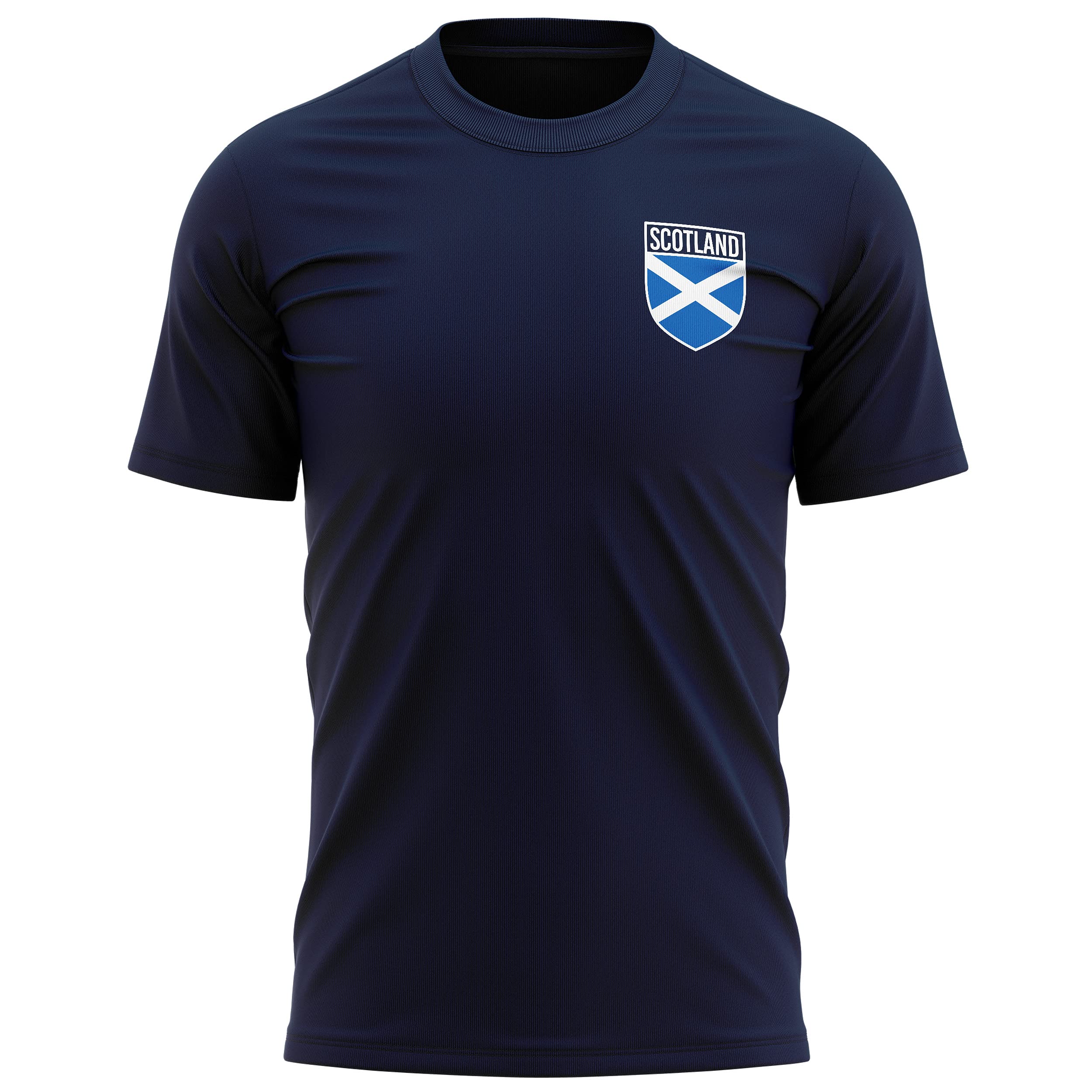 Purple Print HouseScotland Football Tops - Mens Scotland Flag Badge T Shirt - Football Country European 2021 Supporters Navy Blue Cross Tee Him - Scottish Tournament Footy Soccer Top