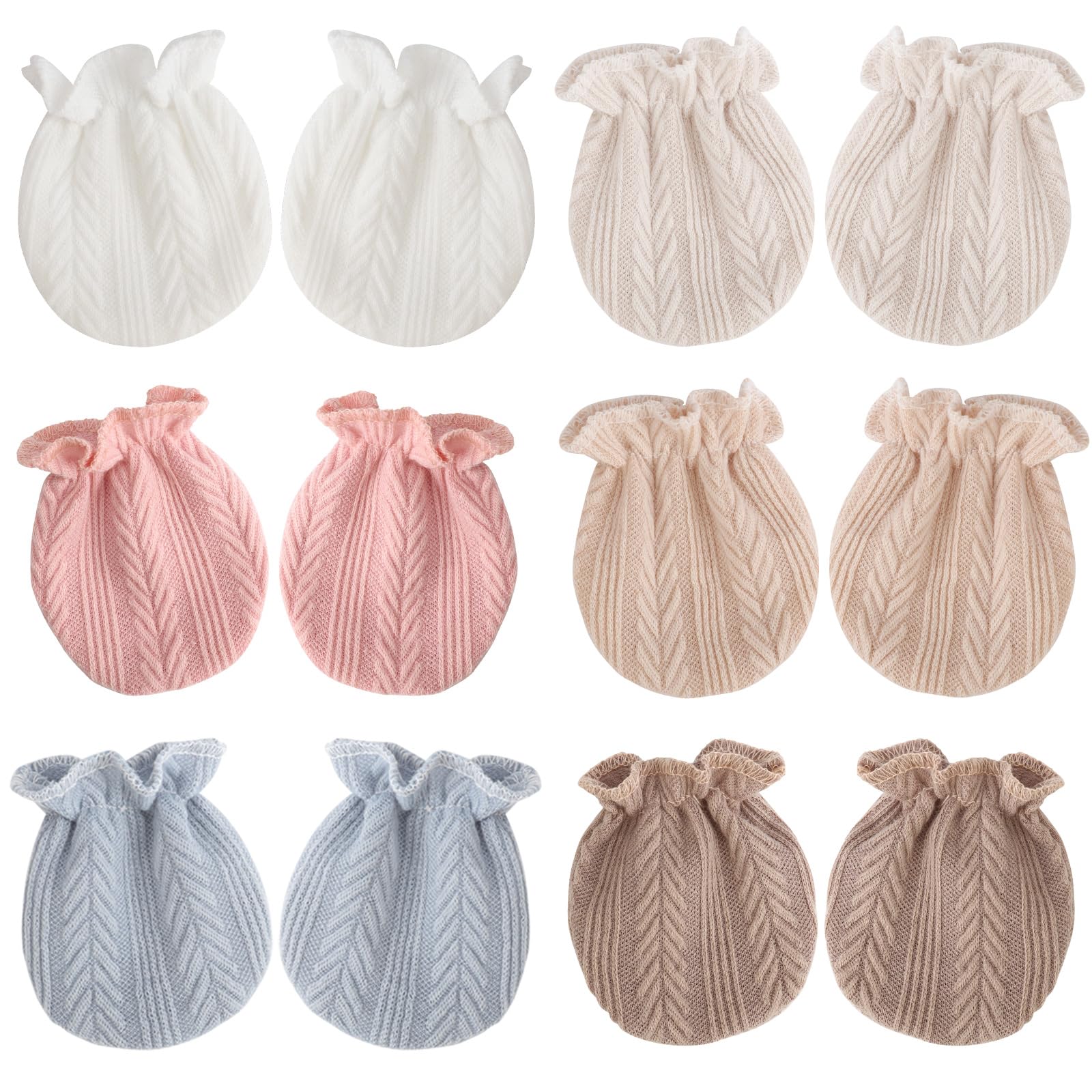 DRESHOW Newborn Baby Mittens Infant Gloves No Scratch Mittens Cotton Gloves for 0-6 Months